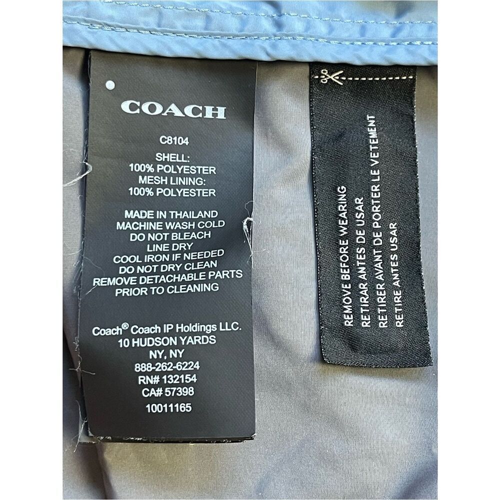 Coach Men’s Two-Tone Blue & Charcoal Windbreaker Jacket - Picture 6 of 6
